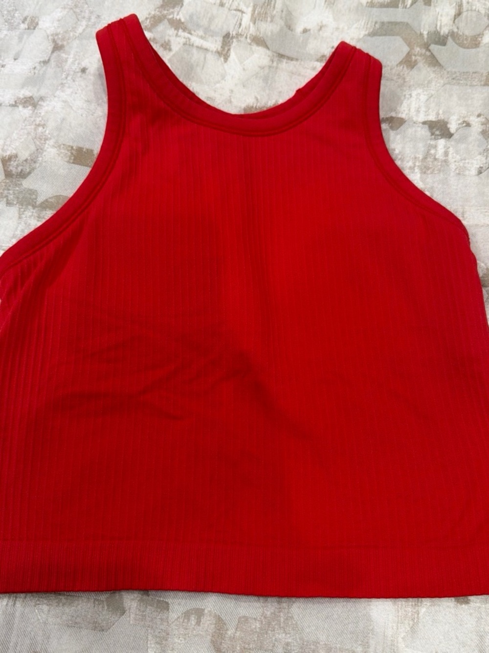 CRZ YOGA Red Ribbed Tank Top for Kids